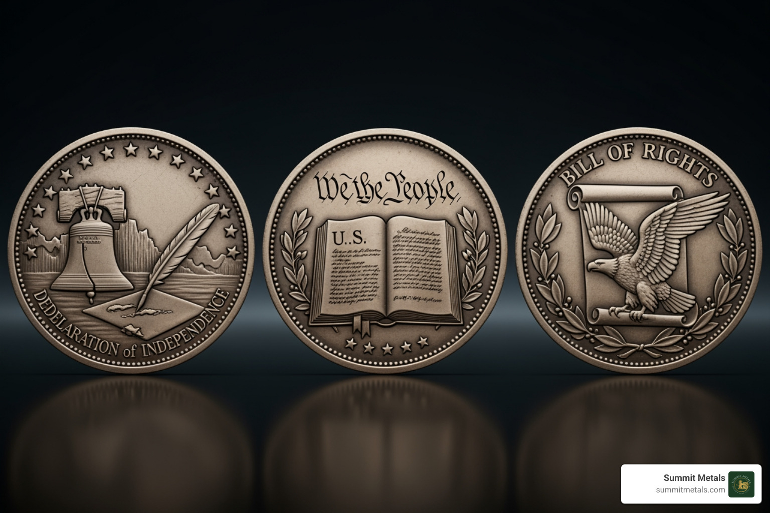 Proposed designs for the 2026-2028 Charters of Freedom series - 2026 platinum eagle