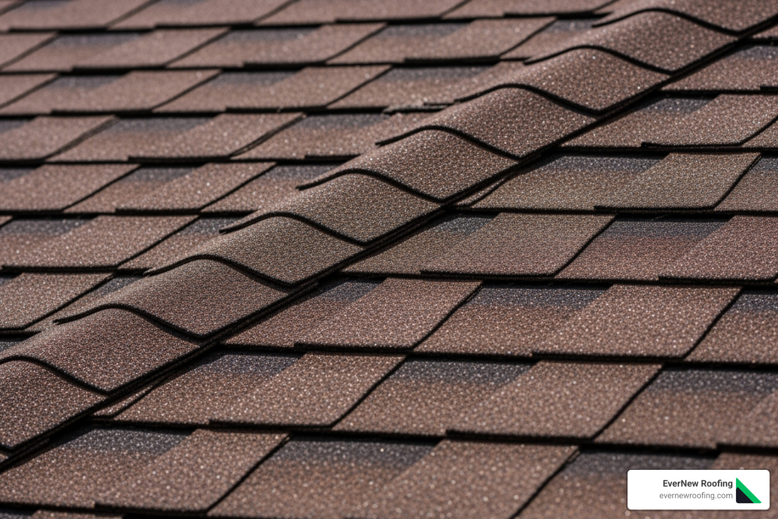 close-up of a rejuvenated shingle roof - roofing spray