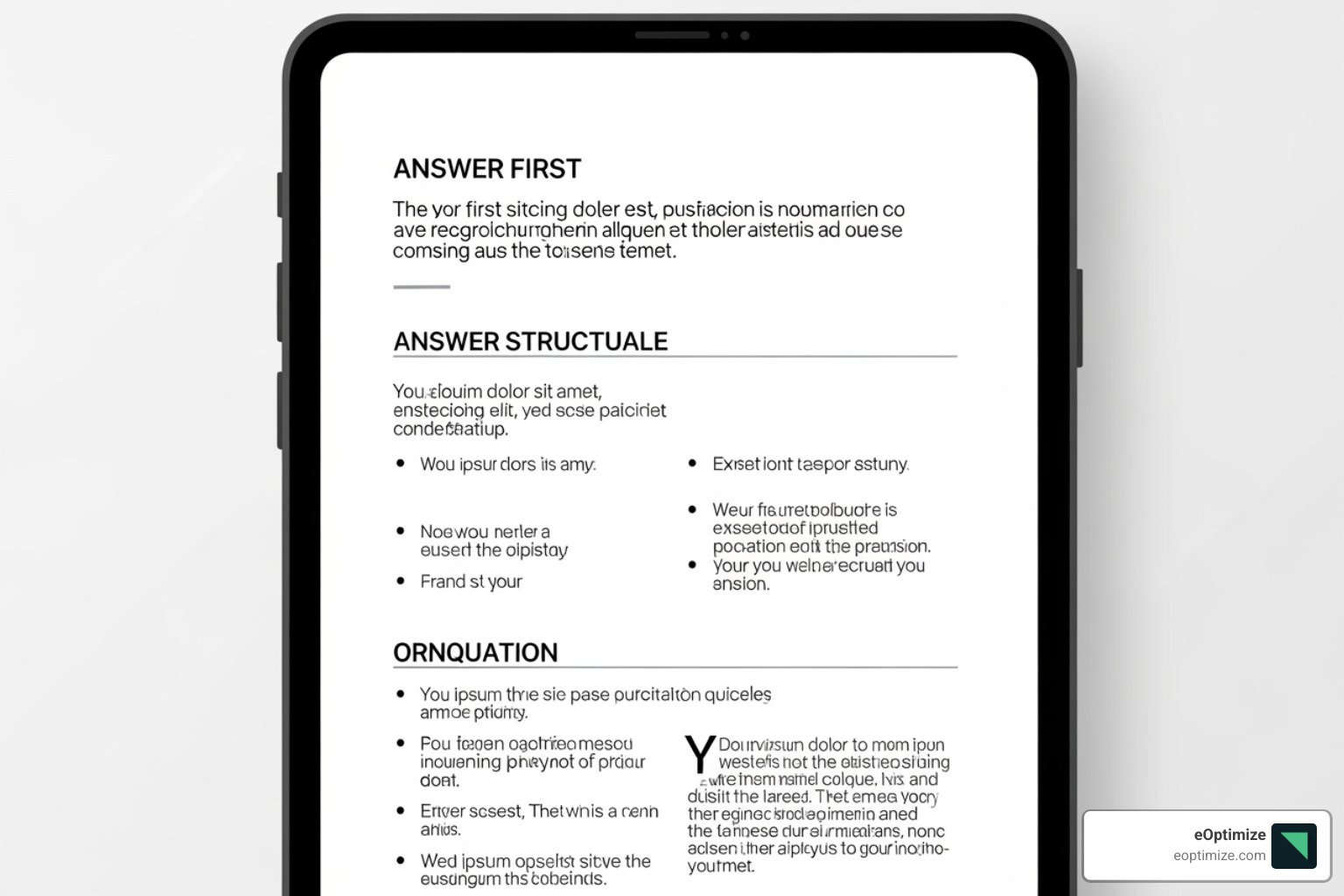well-structured article with callouts for headings, lists, and an answer-first intro - Content Structure & Schema for AI