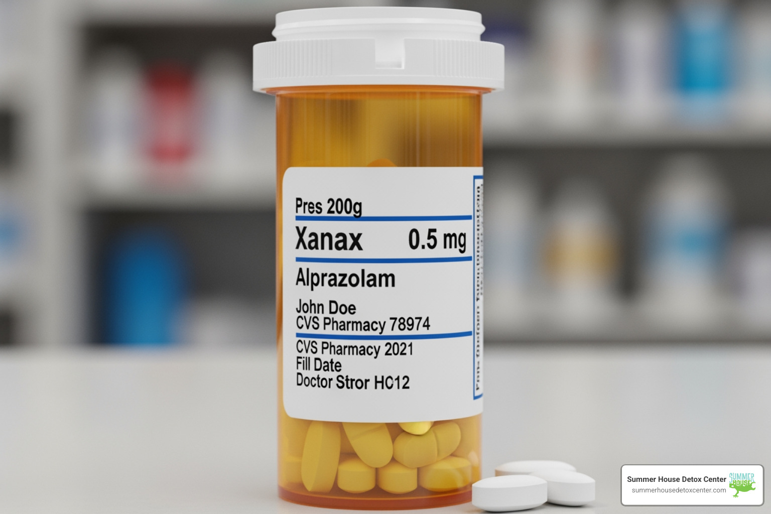 prescription bottle of Xanax (alprazolam) - detox from Xanax prescription bottle of Xanax (alprazolam) - detox from Xanax