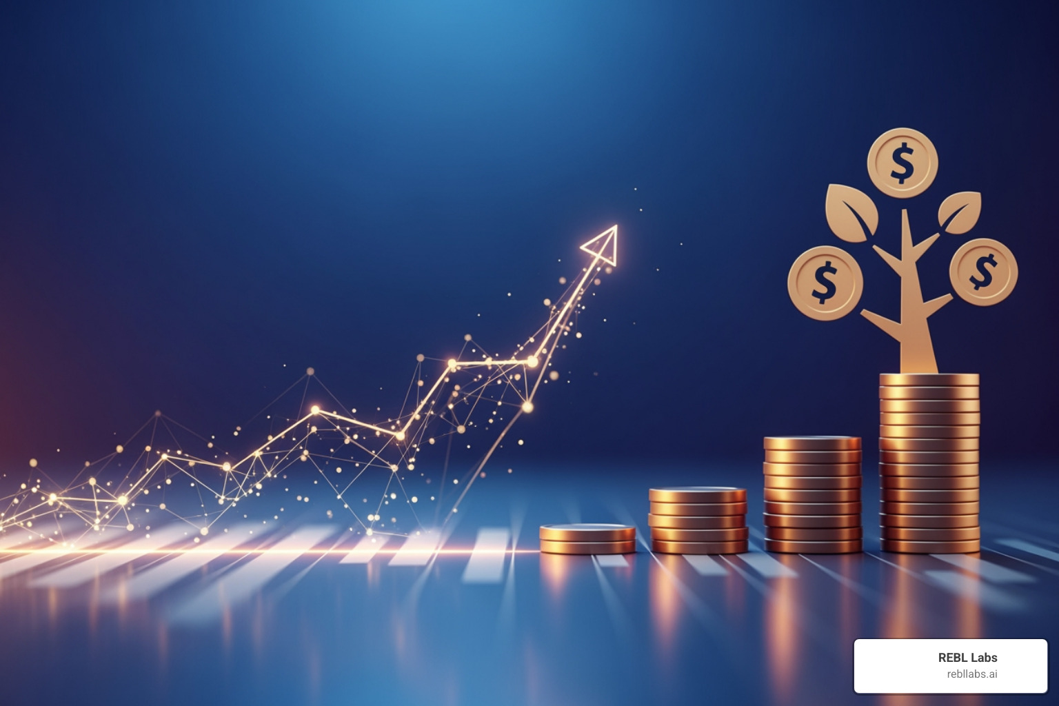 Graph showing increased sales conversions and reduced costs