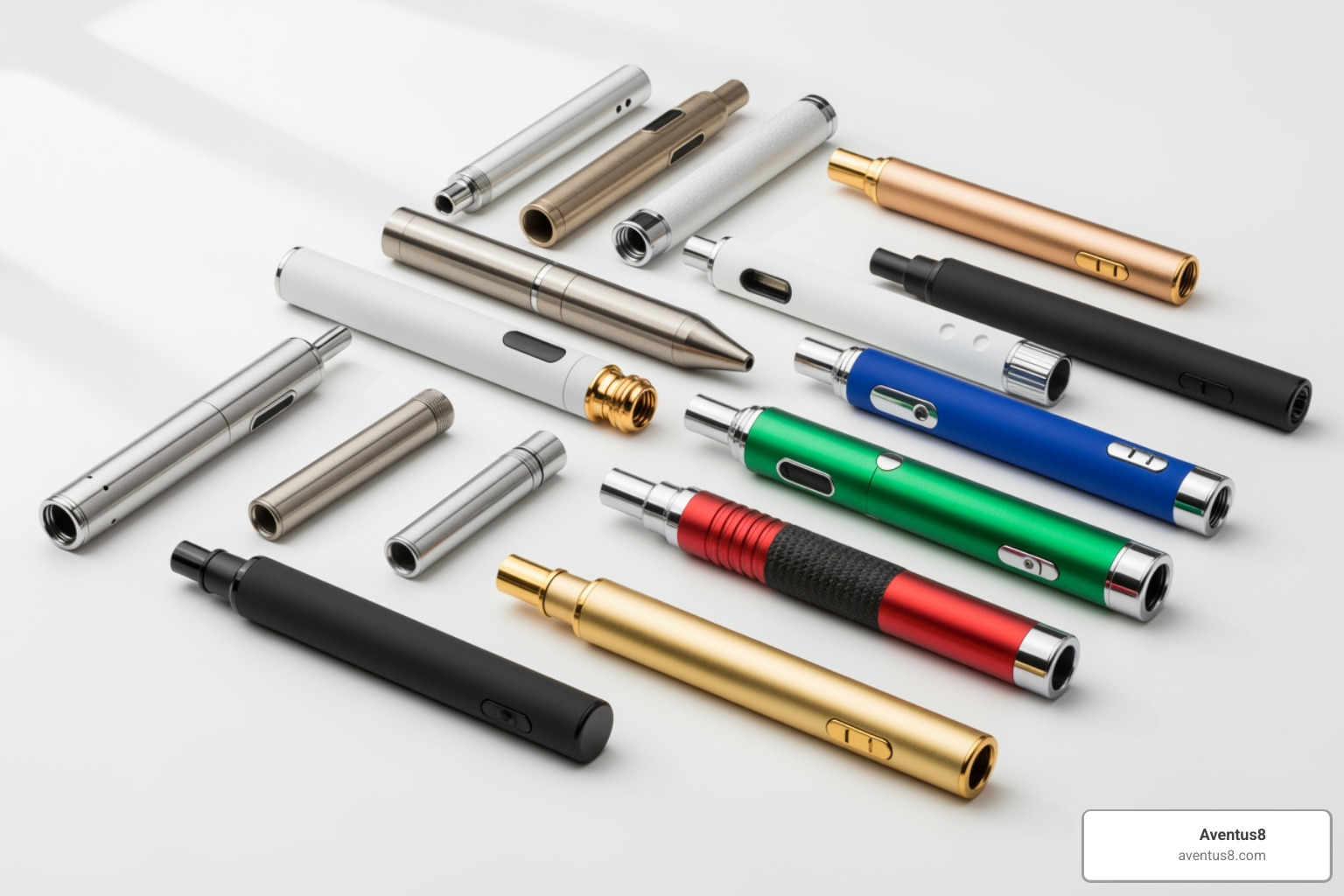 a variety of wax pen styles and sizes - wax pens