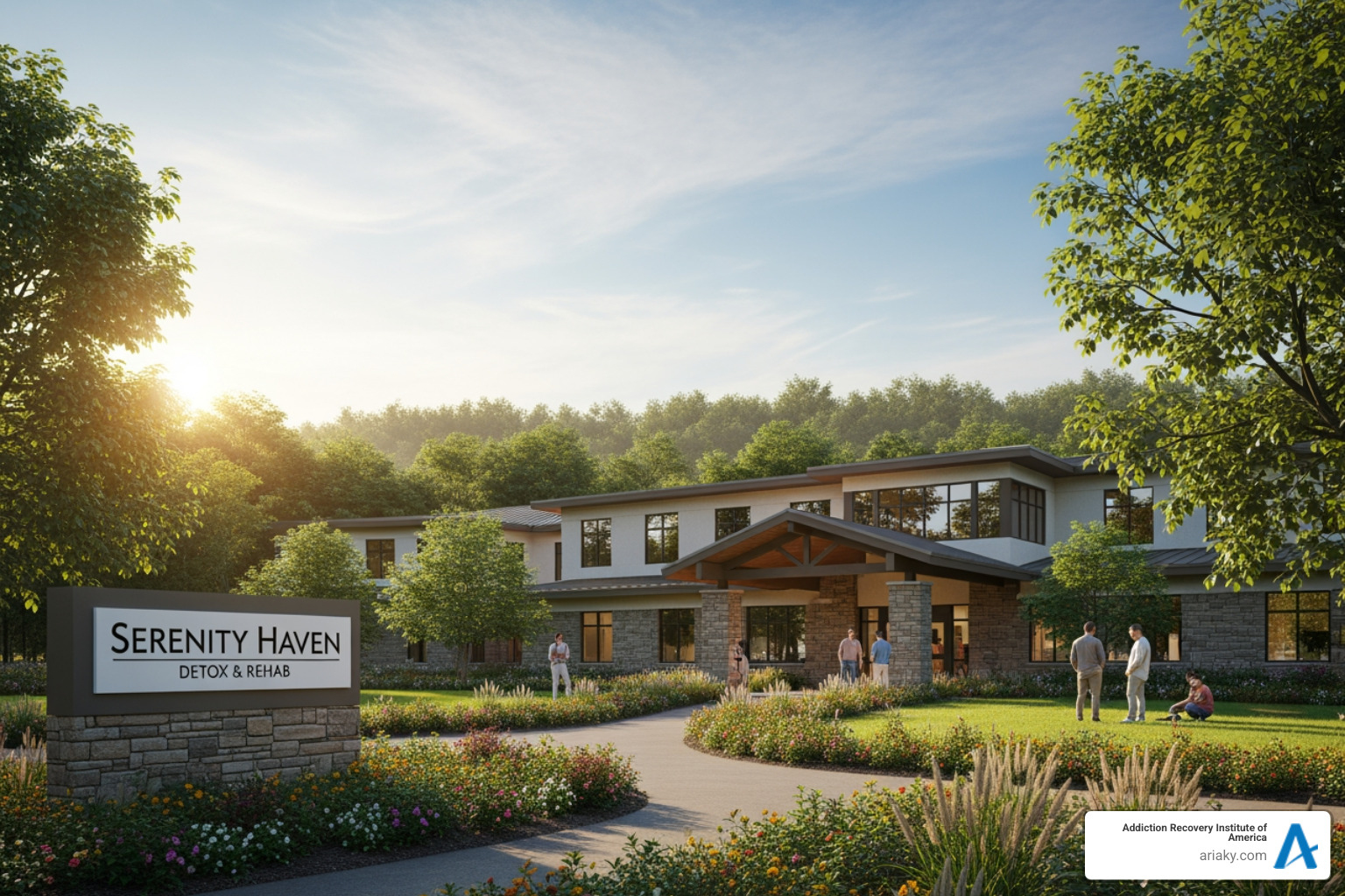 A diagram showing the continuum of care in addiction treatment, starting with Medical Detox at the top, followed by Residential Treatment, then Partial Hospitalization Program (PHP), Intensive Outpatient Program (IOP), and finally Outpatient Programs at the bottom. - detox and rehab near me