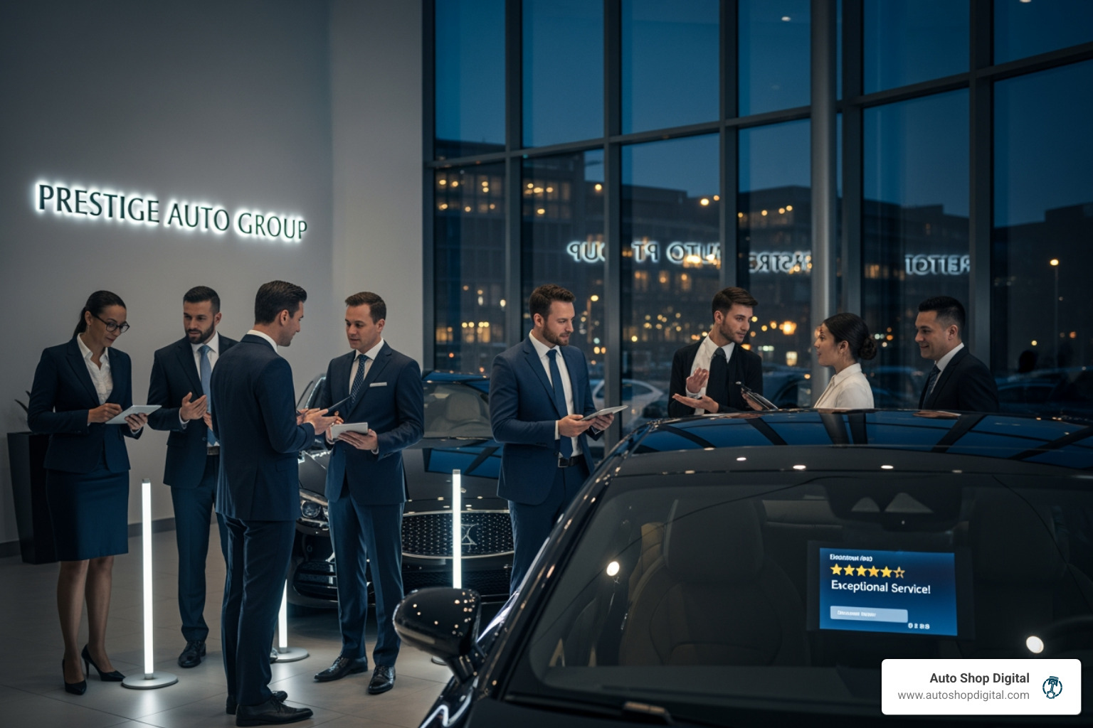 branded social media post showcasing a positive customer testimonial - automotive reputation management