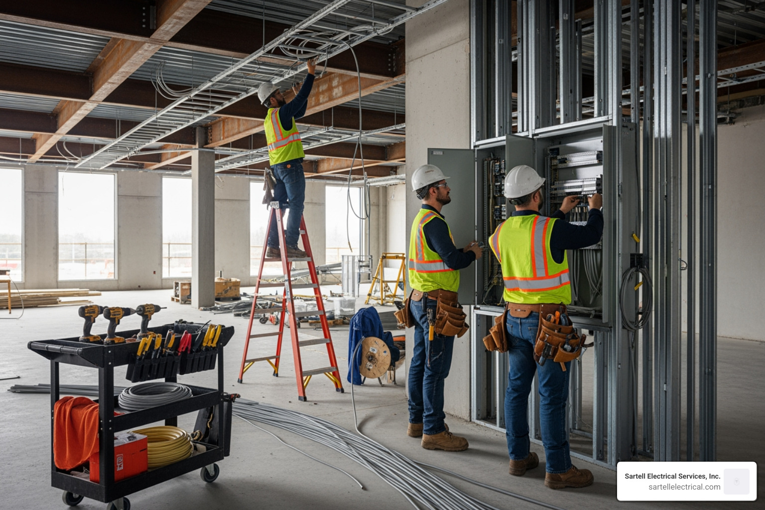 commercial electrical project in progress - Essex County Electricians commercial electrical project in progress - Essex County Electricians