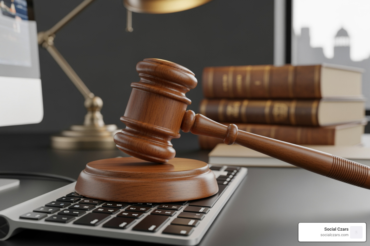 gavel on keyboard - how to remove defamation from internet