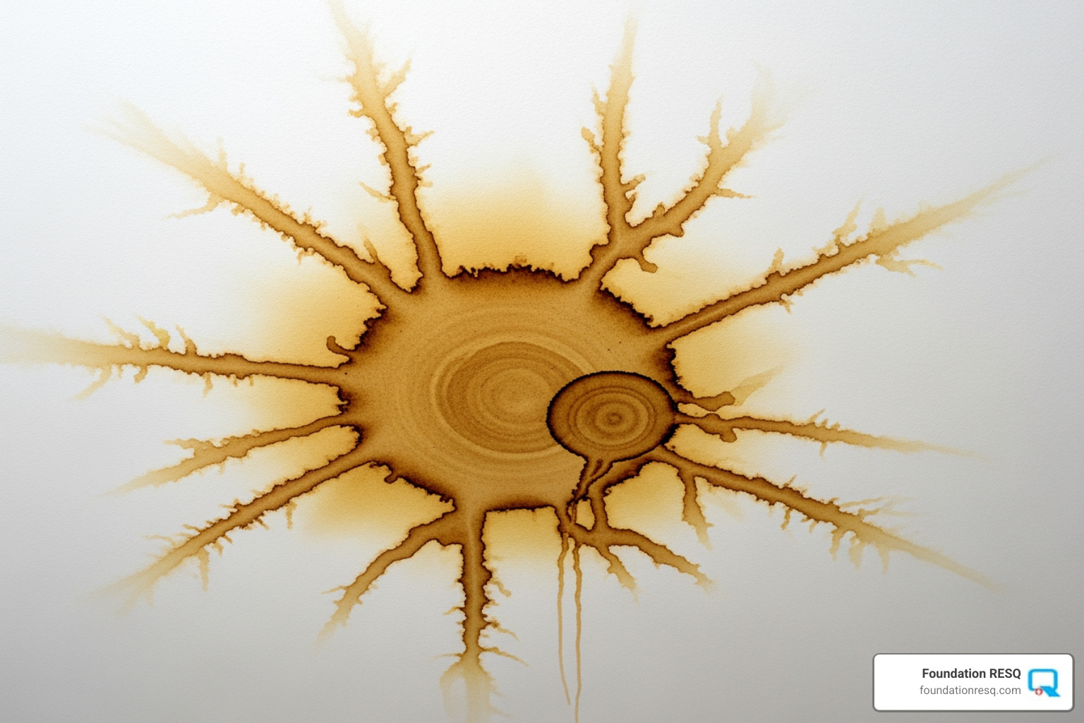 Leaky roof causes water stain - free mold inspection tallahassee