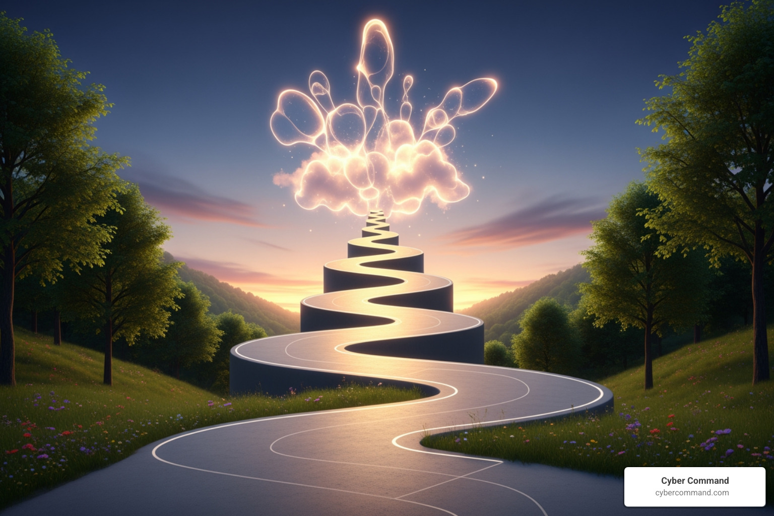 A circular flow diagram illustrating the five cloud migration phases: Prepare, Plan, Migrate, Operate, Optimize, with arrows indicating continuous iteration - cloud migration phases