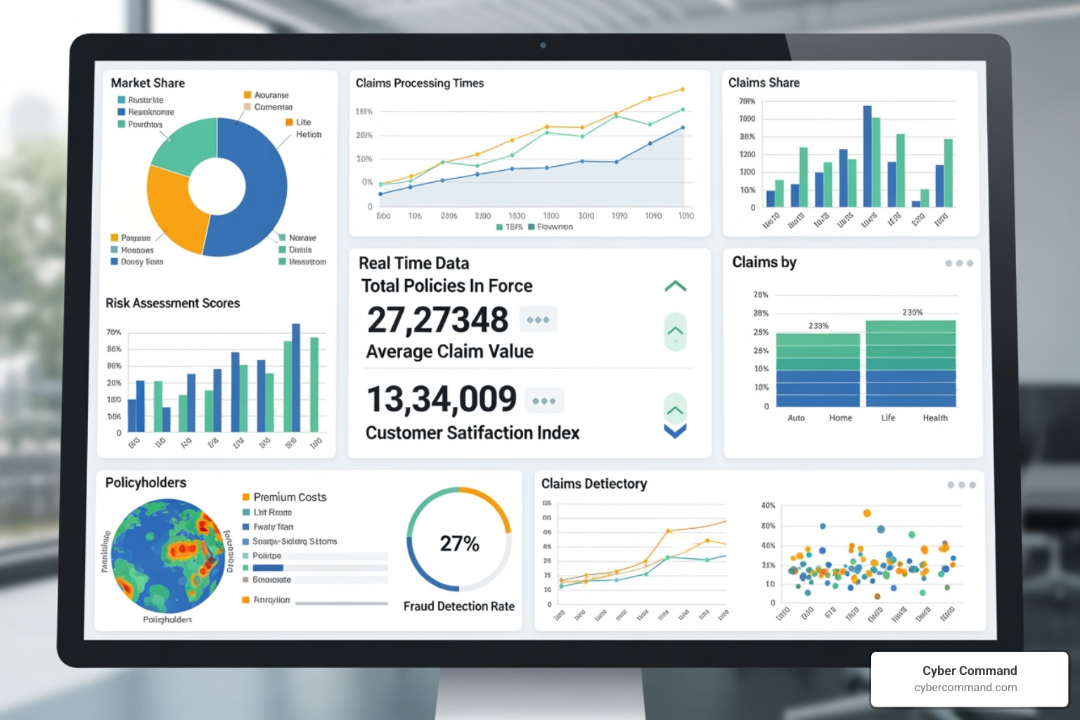 dashboard showing various insurance metrics like risk assessment and claims status - cloud computing in insurance dashboard showing various insurance metrics like risk assessment and claims status - cloud computing in insurance