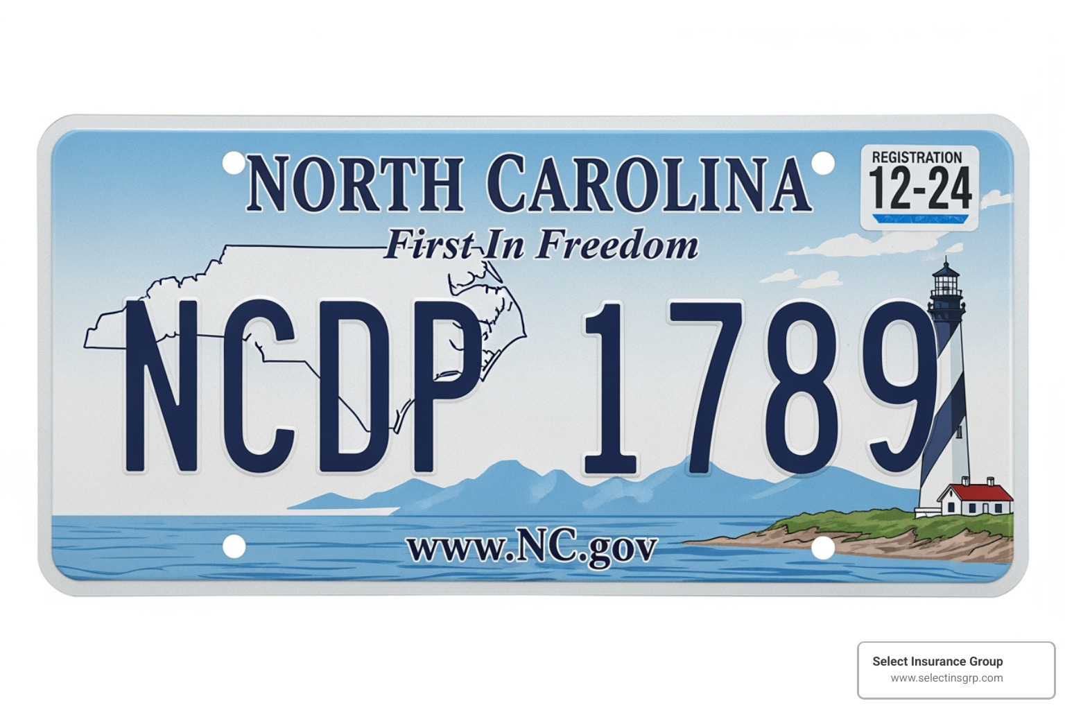 North Carolina license plate - Car insurance Durham NC