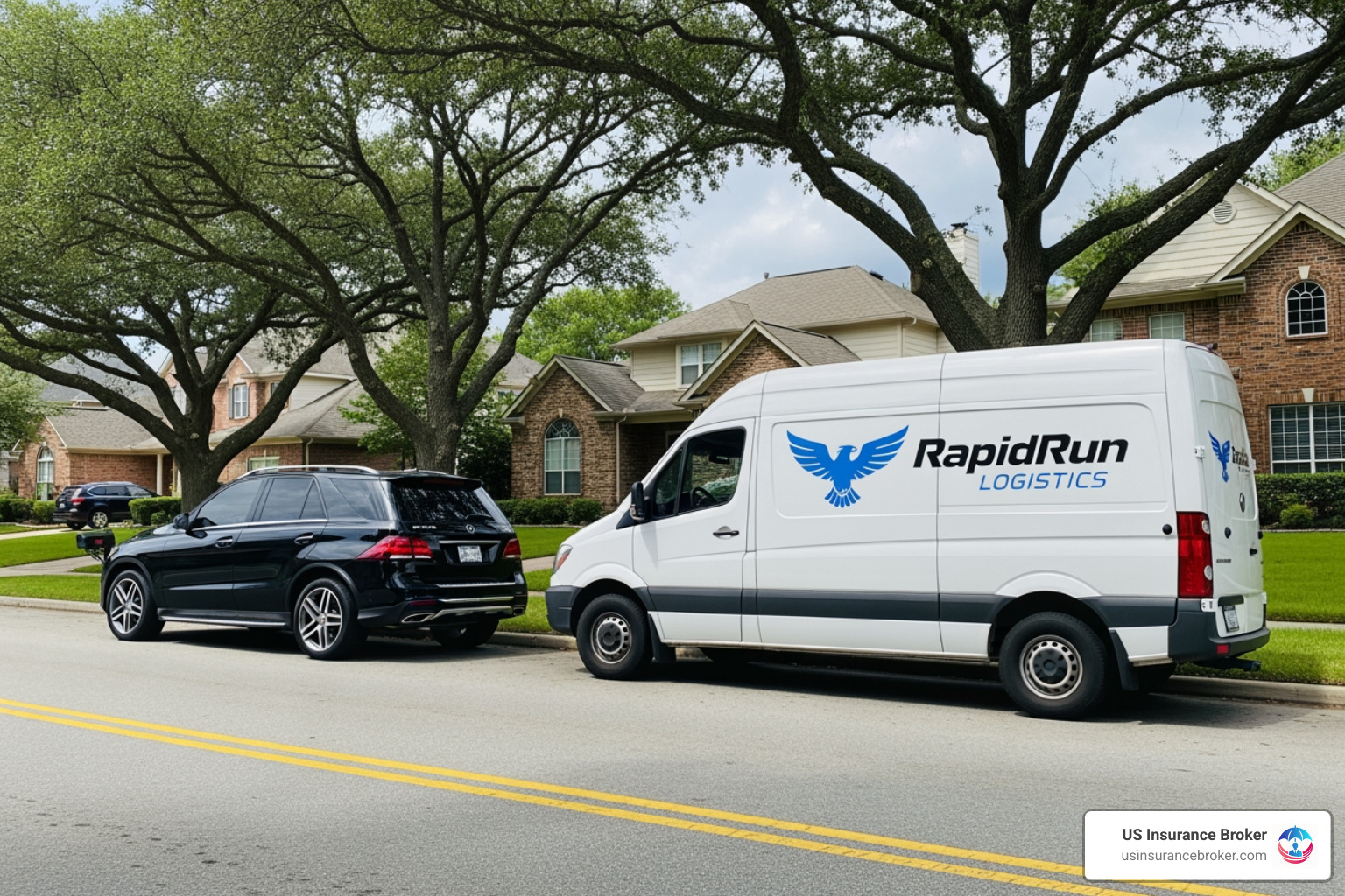 personal car next to a commercial van - auto insurance zephyrhills