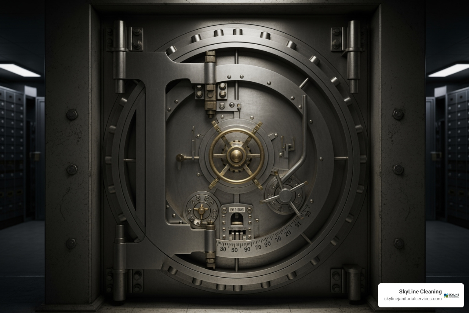 secure bank vault door - how to get bank cleaning contracts
