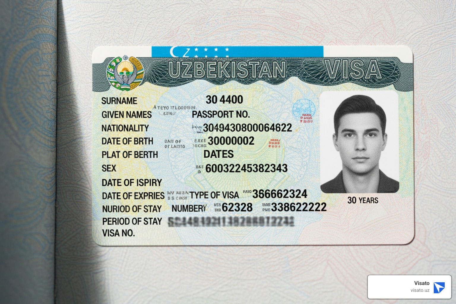 Uzbekistan sticker visa in a passport - Cost of Uzbekistan visa Uzbekistan sticker visa in a passport - Cost of Uzbekistan visa
