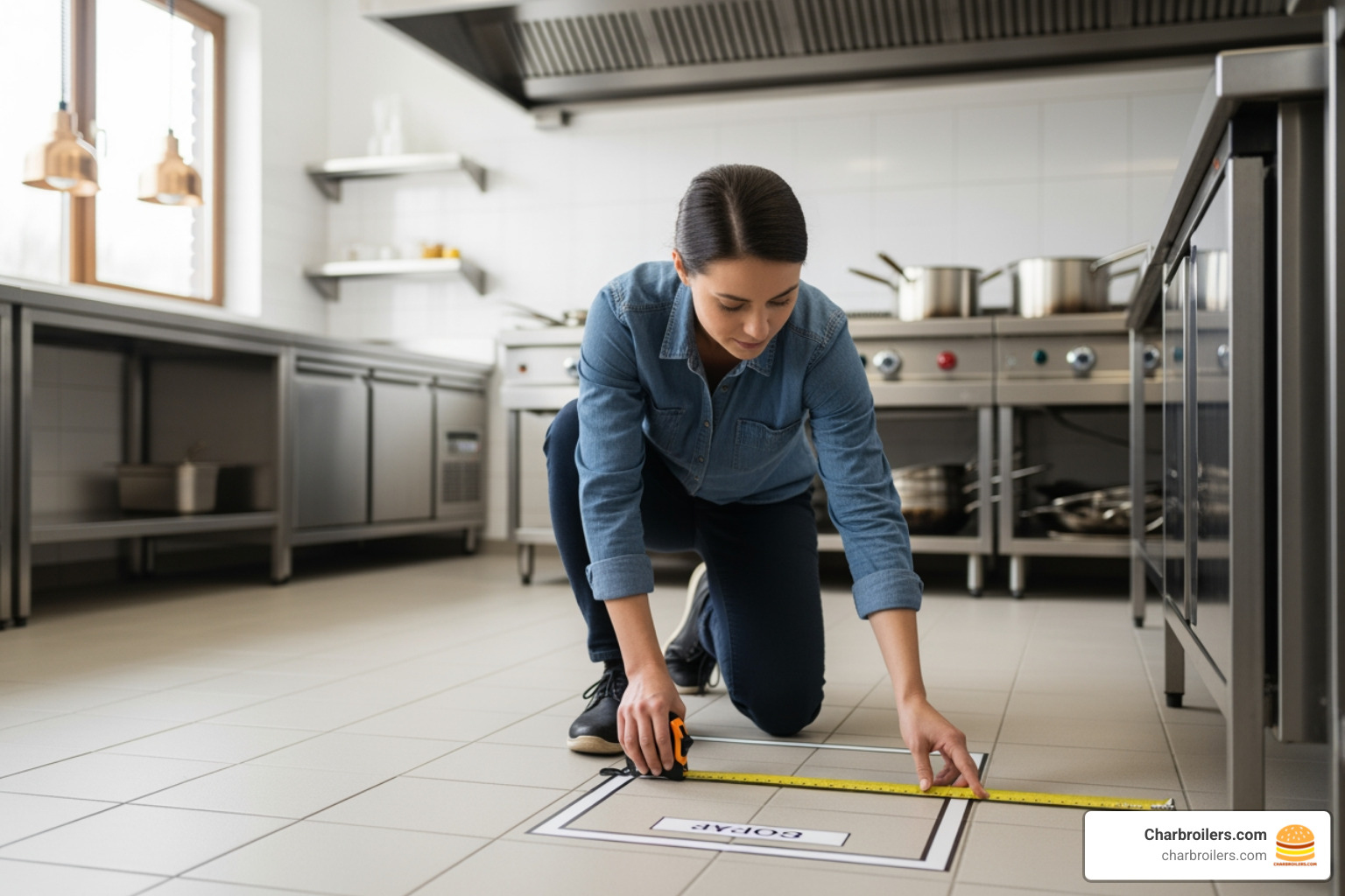 person measuring floor space for a new refrigerator - commercial display fridge person measuring floor space for a new refrigerator - commercial display fridge