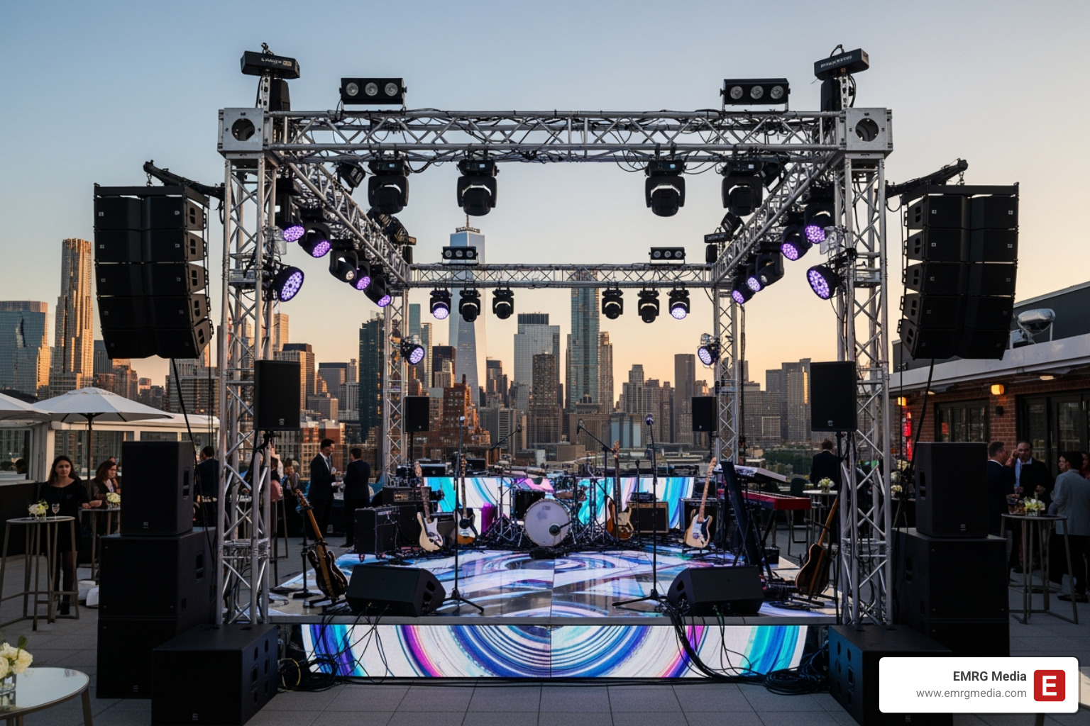 complex event setup in a unique NYC venue like a rooftop or warehouse - live event production companies nyc