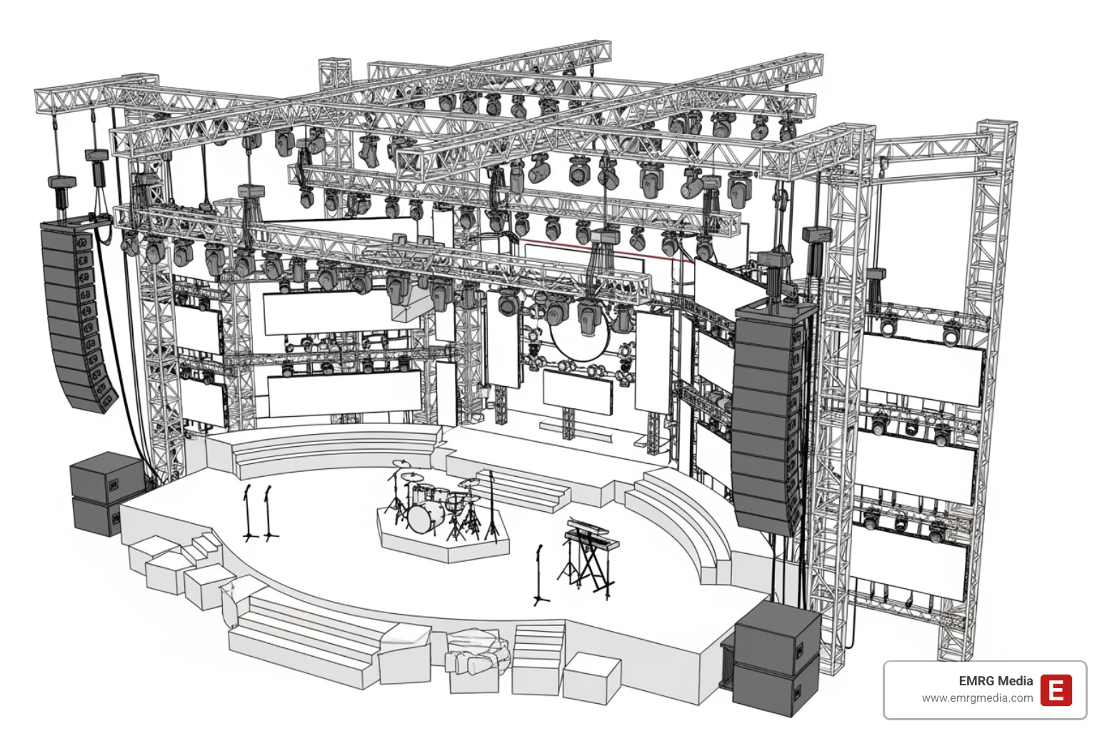 detailed event production blueprint or 3D rendering - live event production companies nyc