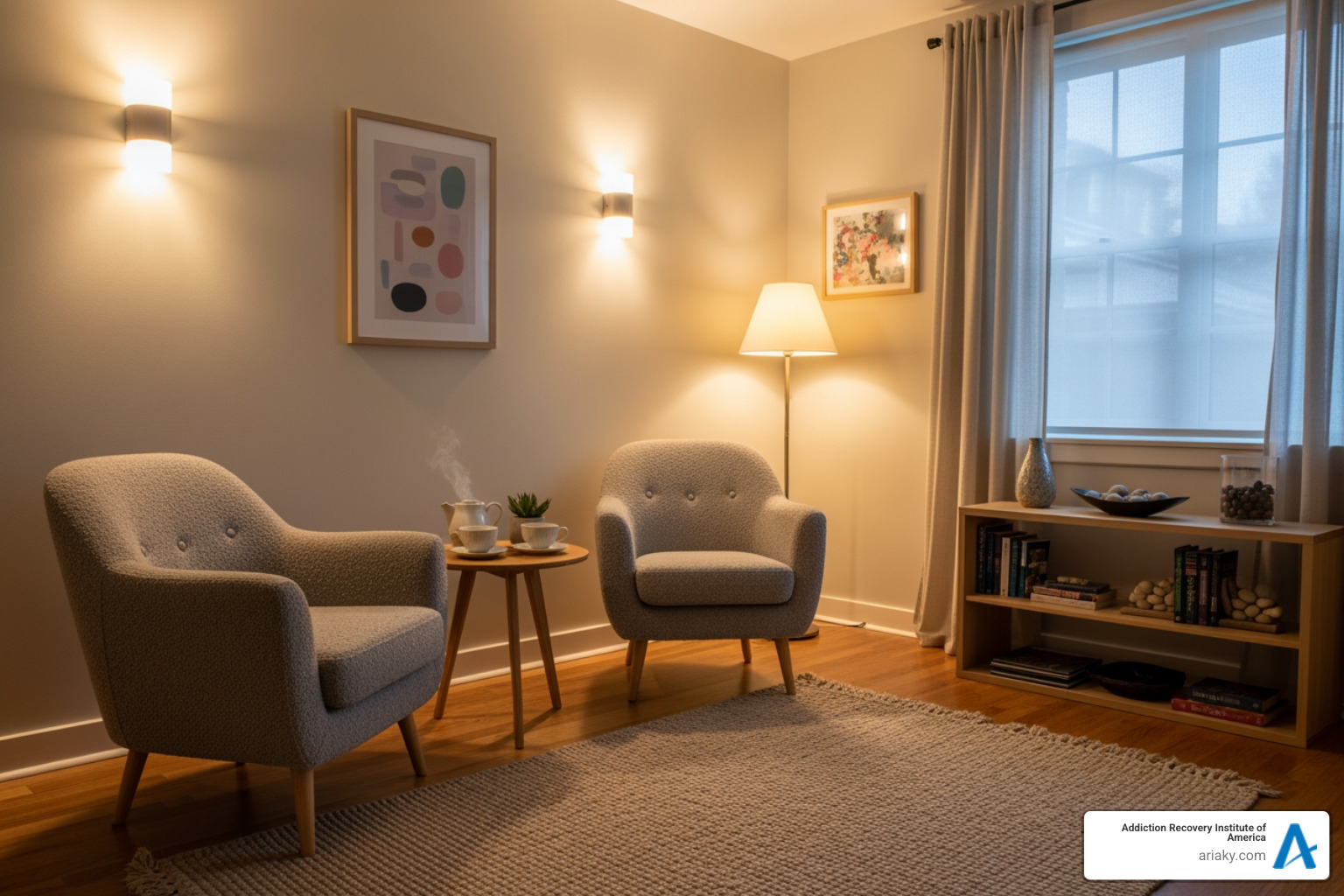 of a serene therapy room - Substance abuse treatment Covington