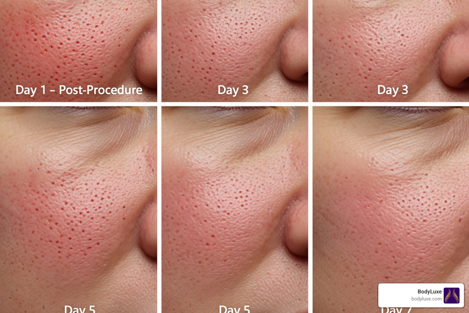 Patient's healing progression over one week after Ellacor - Ellacor Safety, Side Effects, and Aftercare