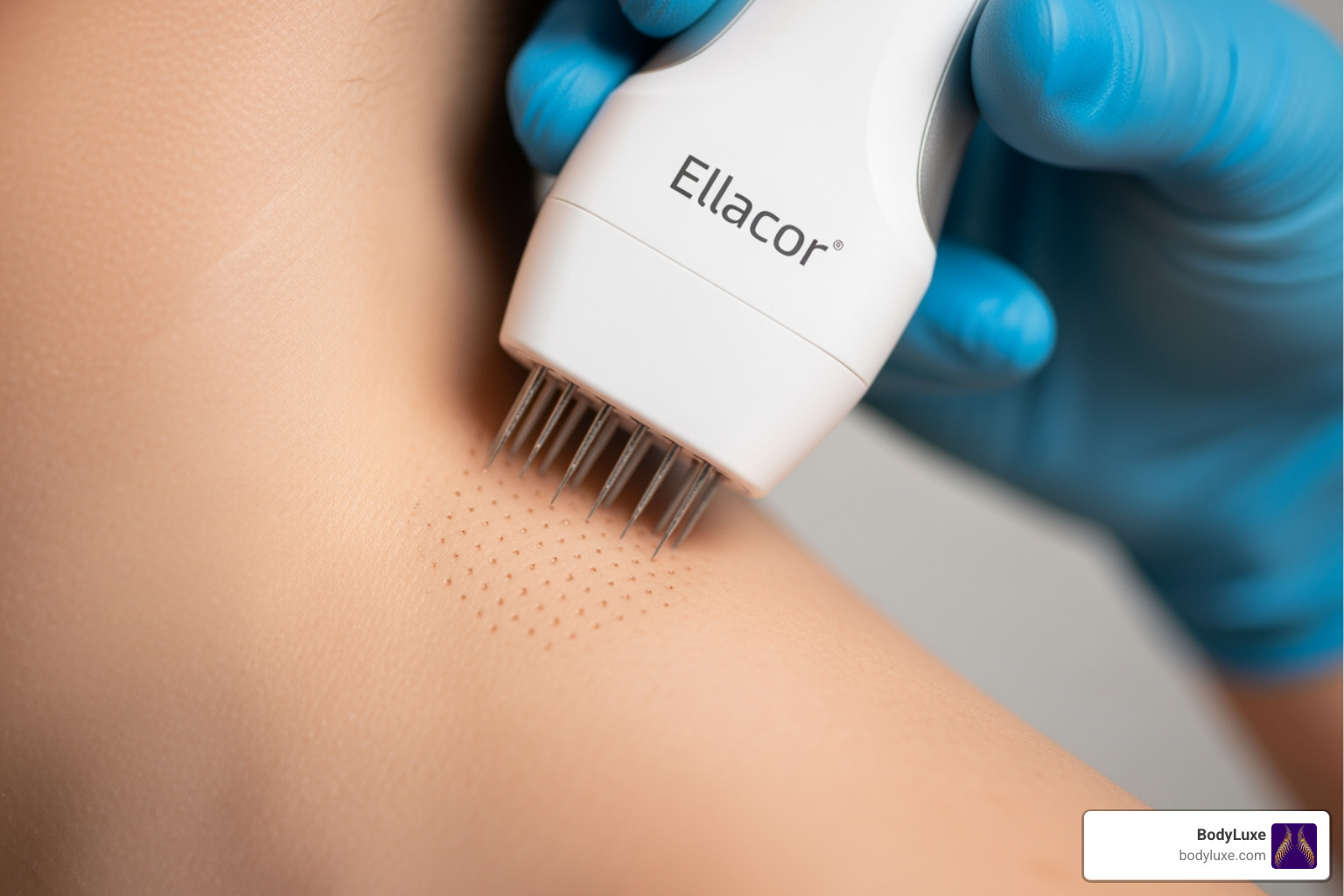 Ellacor handpiece on a neck or abdomen area - Ellacor for Neck & Body Tightening Ellacor handpiece on a neck or abdomen area - Ellacor for Neck & Body Tightening