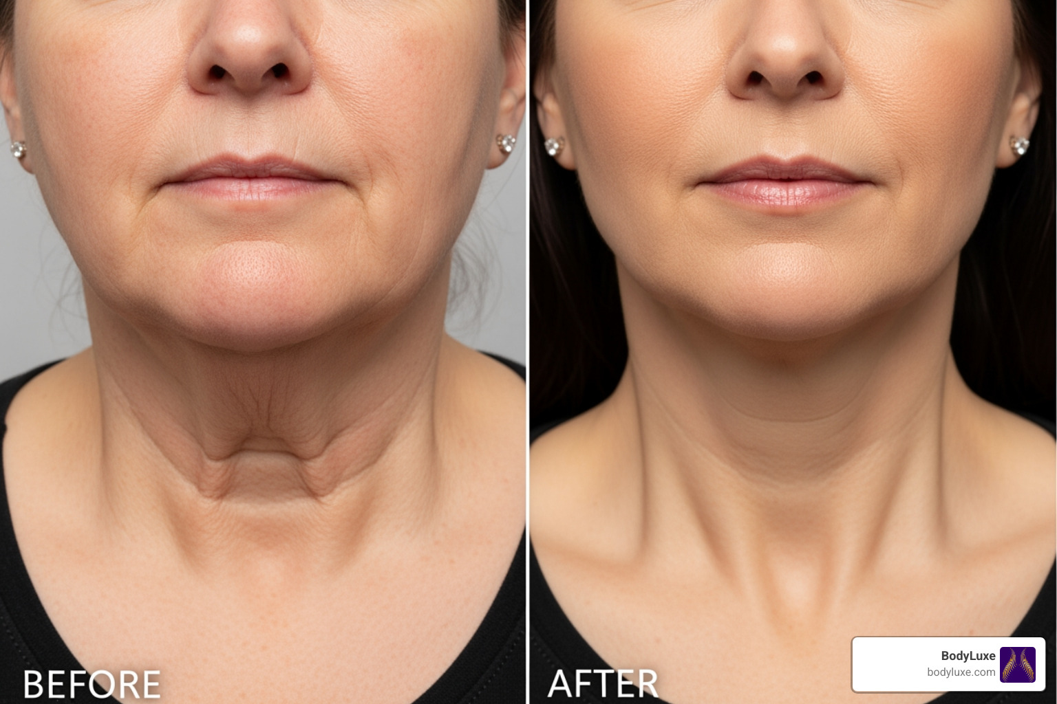 before and after photos of lower face and jowls - Ellacor Treatment Procedure Details before and after photos of lower face and jowls - Ellacor Treatment Procedure Details
