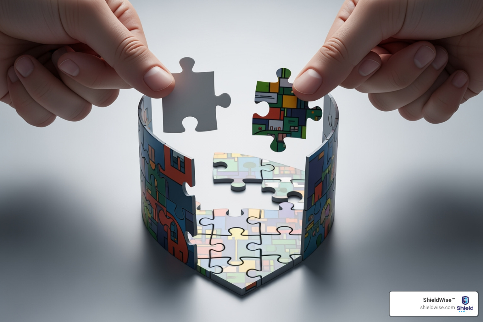two puzzle pieces labeled "Term" and "Universal" fitting into a larger "Life Insurance" puzzle - universal life - term versus permanent
