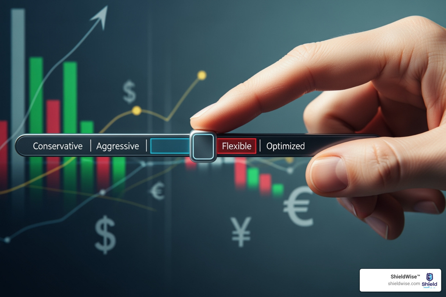 slider representing adjustable premiums - universal life - for families and protection