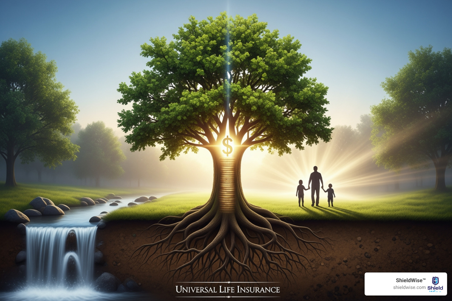 flowchart showing Universal Life branching into Guaranteed Universal Life, Indexed Universal Life, and Variable Universal Life - what is universal life insurance