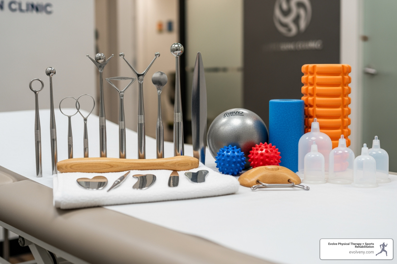 different manual therapy tools like IASTM instruments - advanced manual therapies