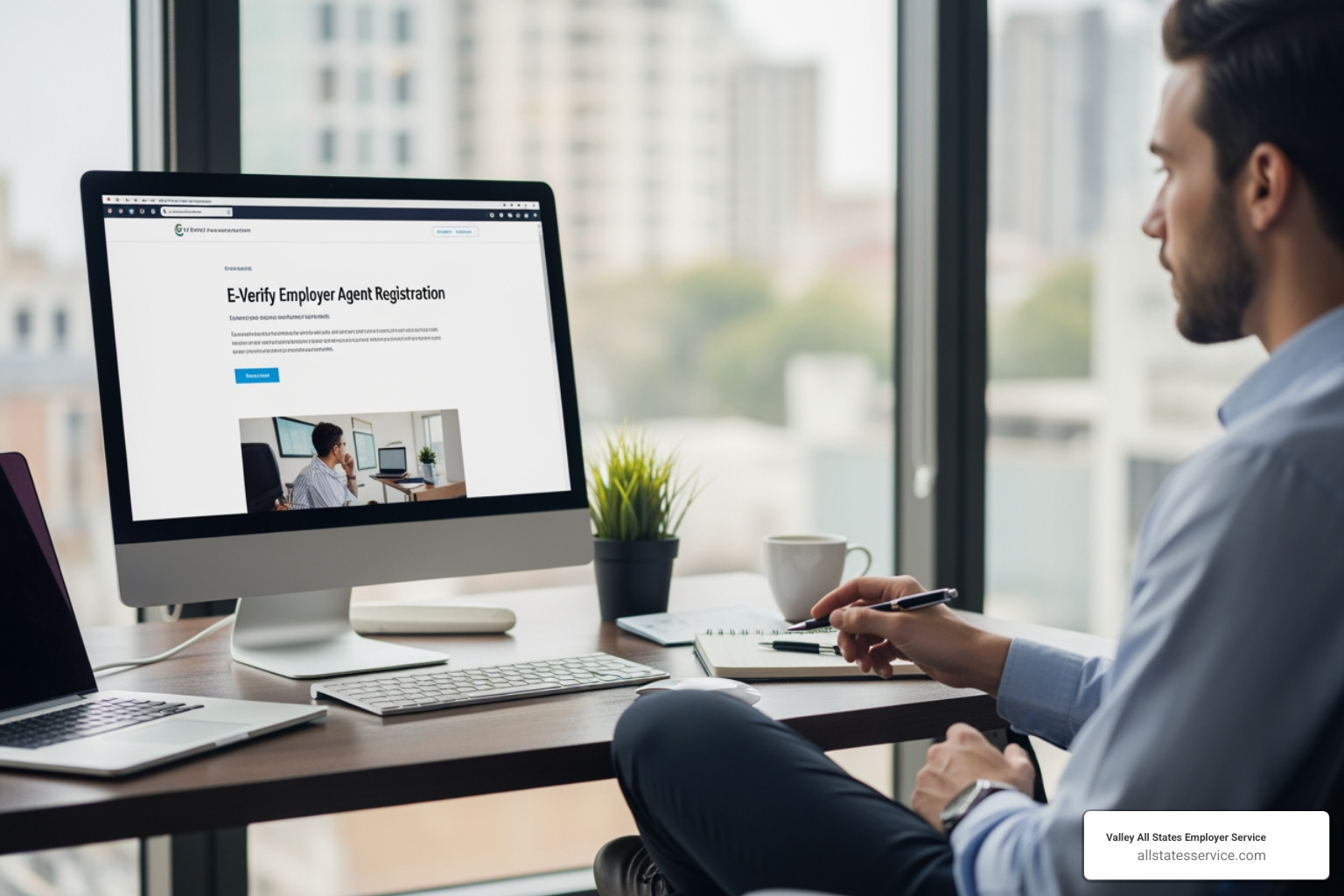 of the E-Verify enrollment portal homepage - how to become an e verify employer agent