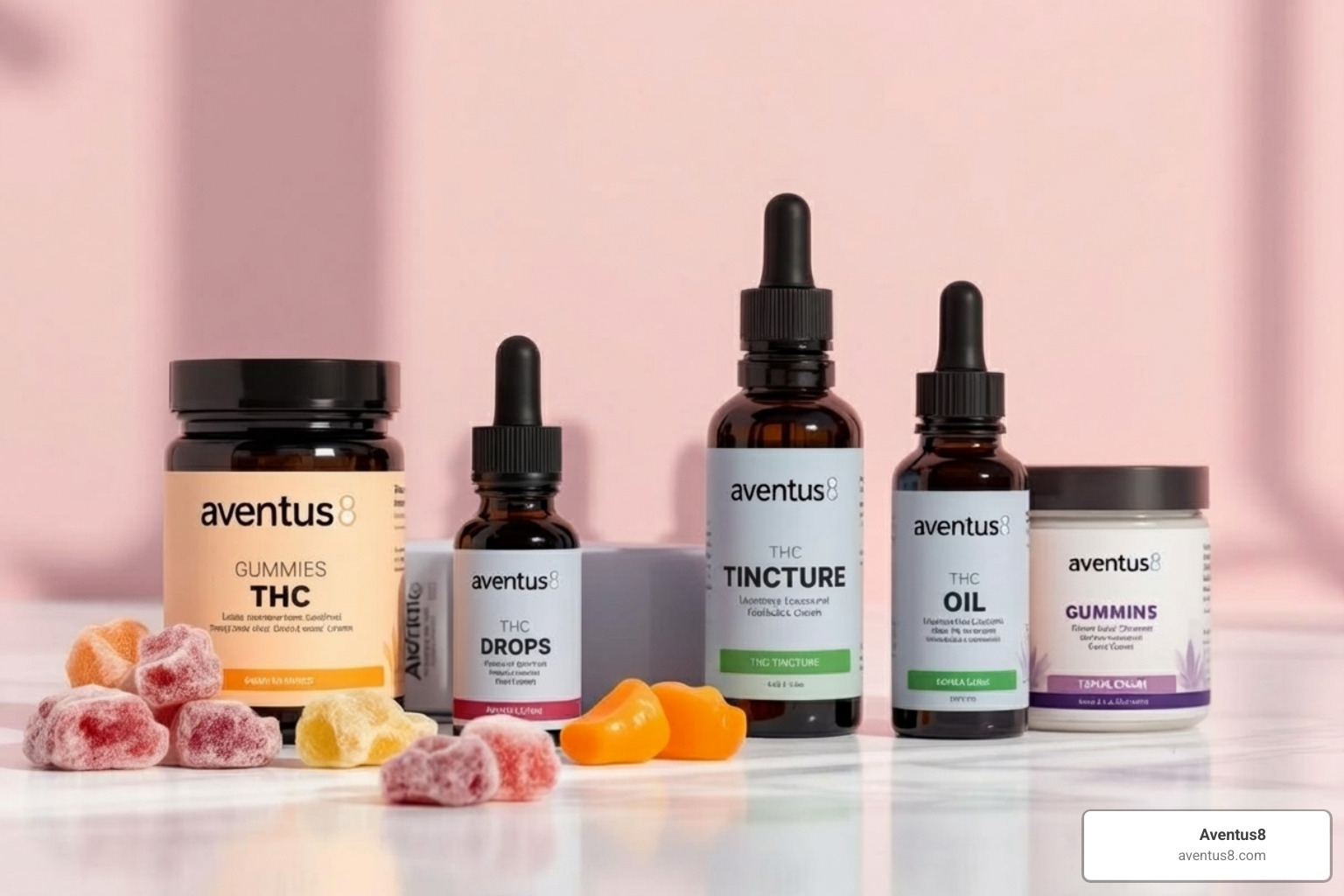 Aventus8 THC products including gummies, vapes, tinctures, and topicals - How to buy THC Aventus8 THC products including gummies, vapes, tinctures, and topicals - How to buy THC