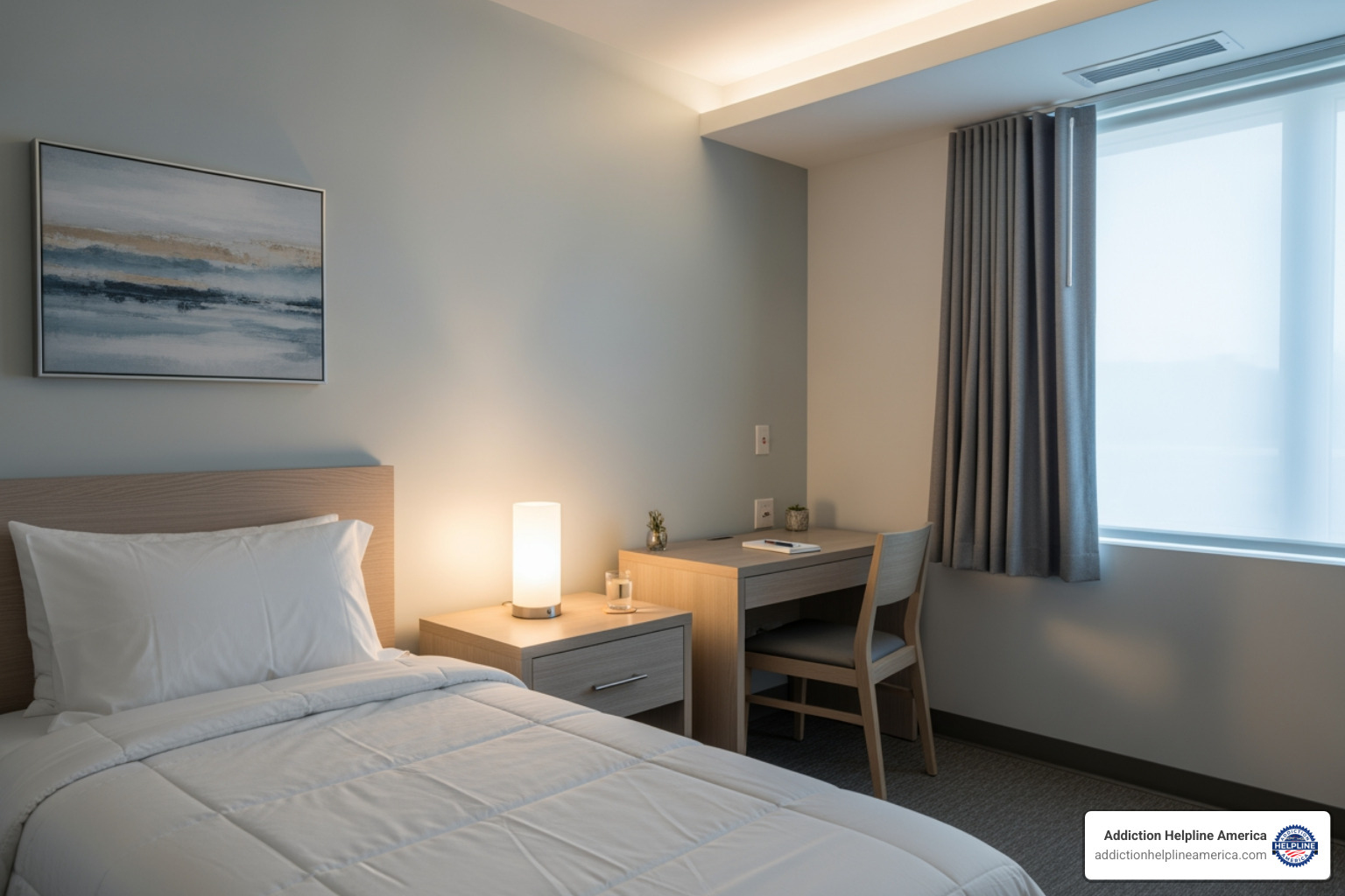 comfortable, private room in a treatment facility - drug rehabilitation hospital comfortable, private room in a treatment facility - drug rehabilitation hospital