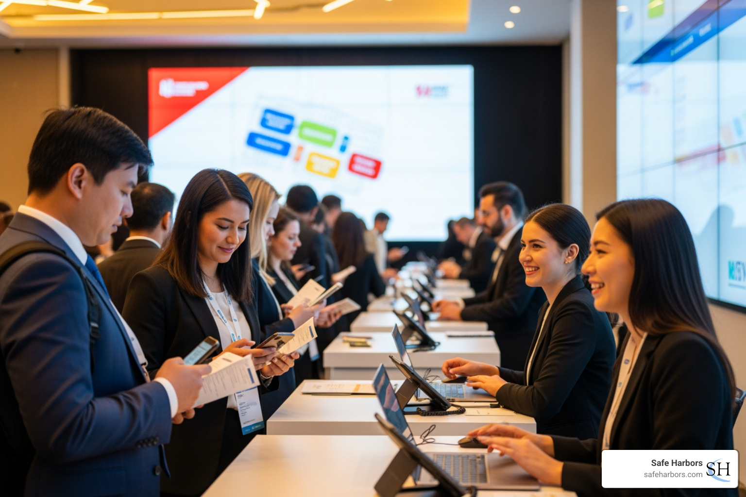 A split screen showing a chaotic spreadsheet with many errors versus a clean event management dashboard with organized data - Event attendee management