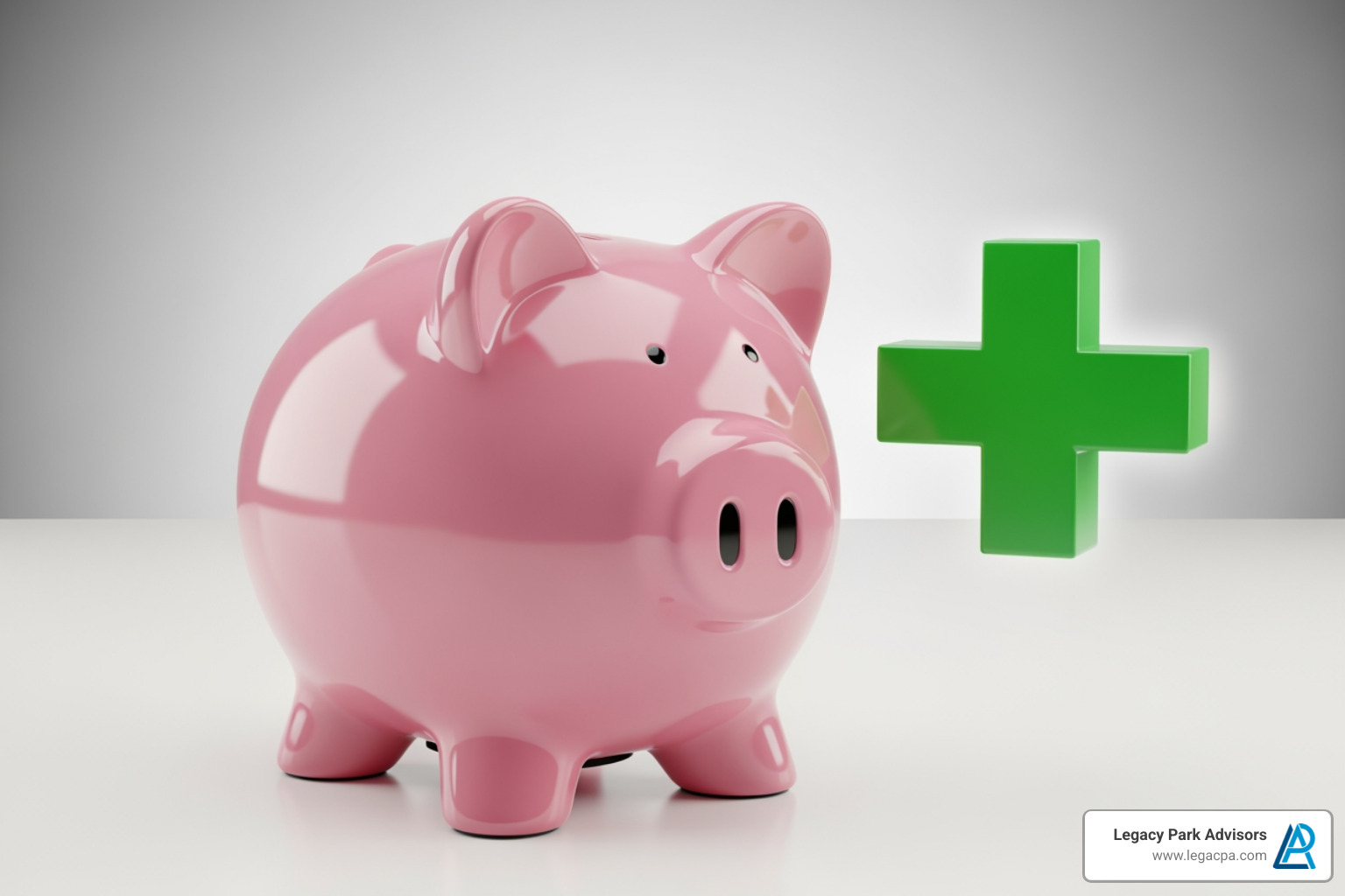 piggy bank with a plus sign - C Corp tax advantages piggy bank with a plus sign - C Corp tax advantages