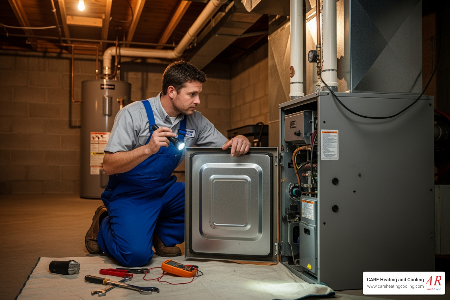 Infographic showing five warning signs your furnace needs repair: unusual noises from the unit, uneven temperatures in different rooms, rising energy costs, frequent on-off cycling, and weak airflow from vents - furnace repair westerville oh Infographic showing five warning signs your furnace needs repair: unusual noises from the unit, uneven temperatures in different rooms, rising energy costs, frequent on-off cycling, and weak airflow from vents - furnace repair westerville oh