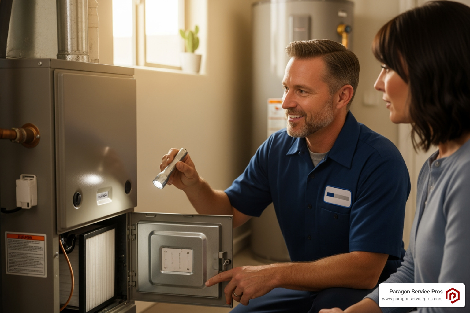 infographic showing three key benefits of furnace maintenance: improved efficiency with dollar sign icon, extended lifespan with calendar icon, and improved safety with shield icon - affordable furnace maintenance in mesa, az infographic showing three key benefits of furnace maintenance: improved efficiency with dollar sign icon, extended lifespan with calendar icon, and improved safety with shield icon - affordable furnace maintenance in mesa, az