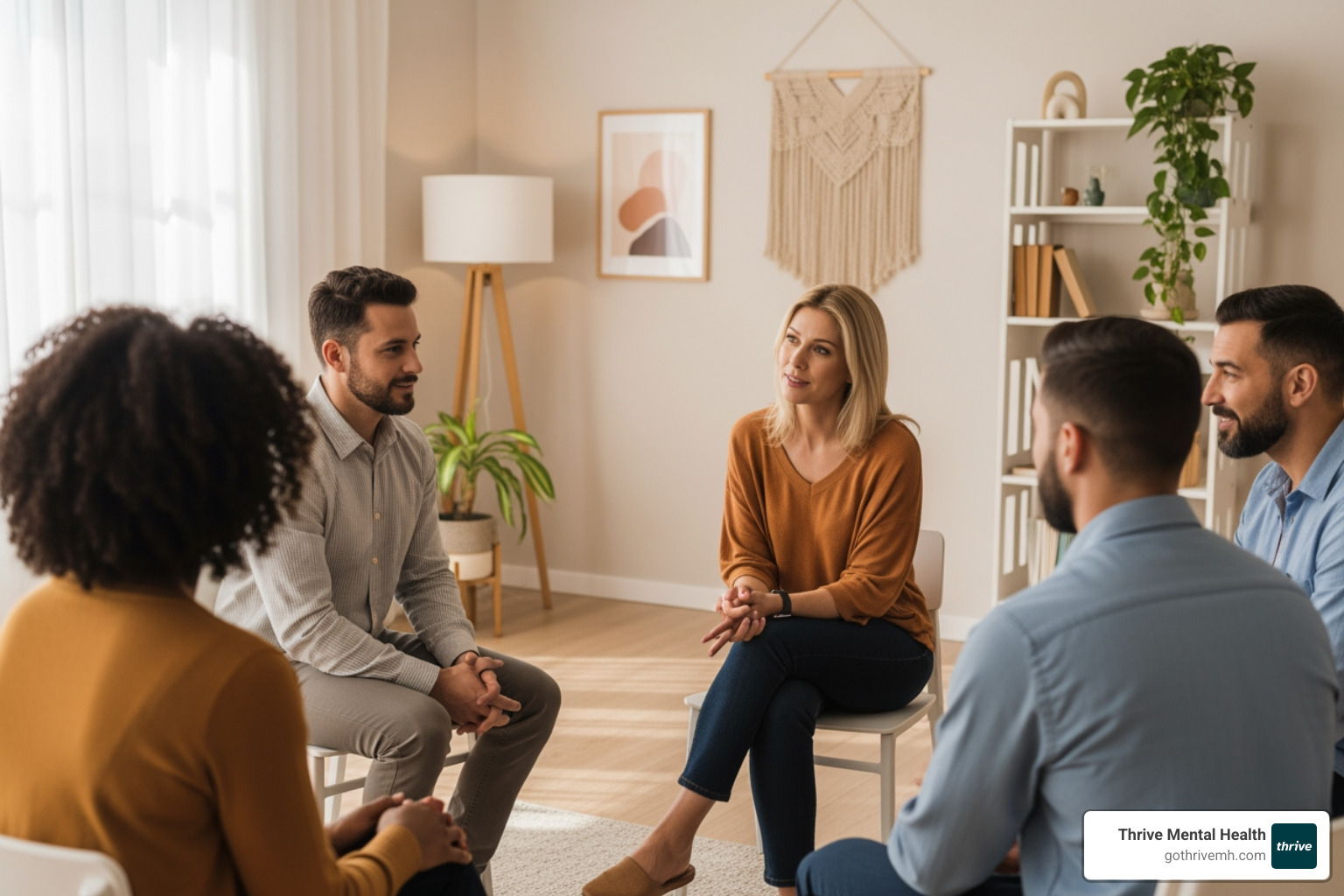 Diverse group therapy session in a welcoming space. - Myrtle Beach therapy centers for intensive treatment. Diverse group therapy session in a welcoming space. - Myrtle Beach therapy centers for intensive treatment.