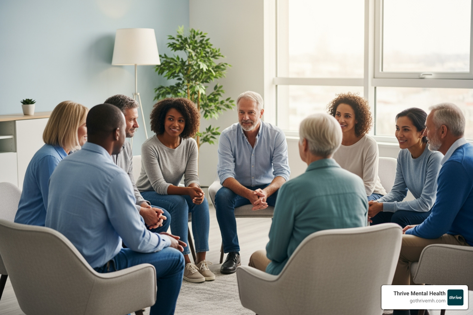 Diverse support group. Alt text: "Diverse Tucson, AZ mental health clinics support group." - Tucson, AZ mental health clinics. Diverse support group. Alt text: "Diverse Tucson, AZ mental health clinics support group." - Tucson, AZ mental health clinics.