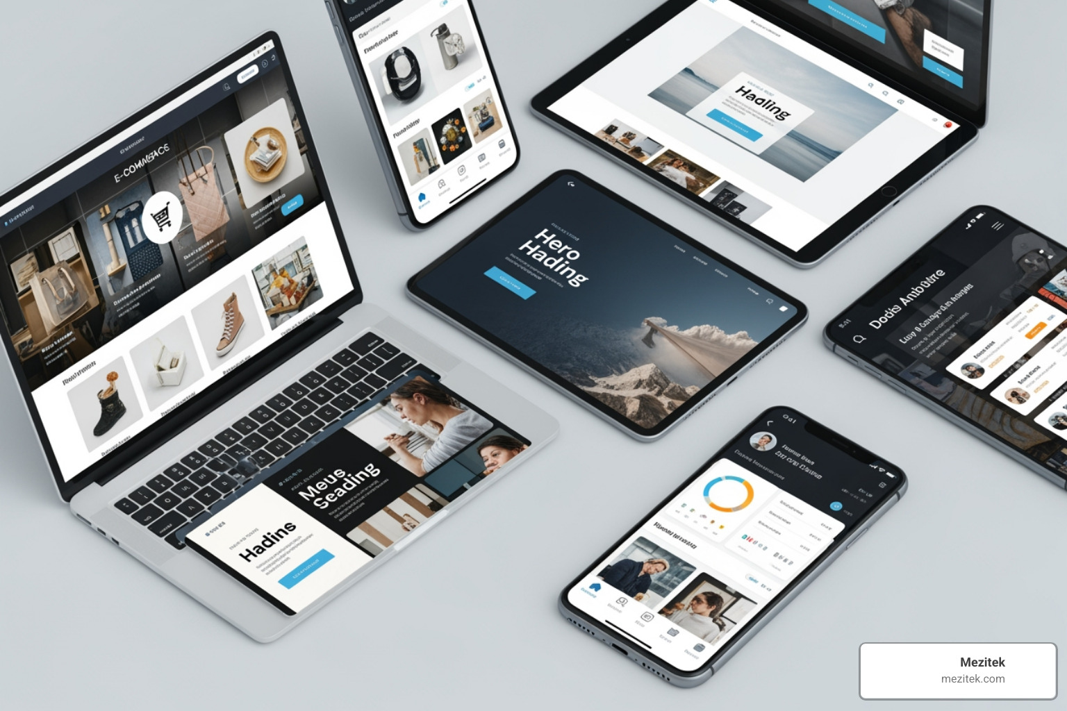 gallery of different websites and apps - no code web development