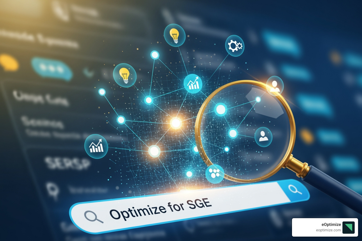 A graphic illustrating a well-structured article with clear headings, short paragraphs, bullet points, and a summary box at the beginning - Optimize for SGE
