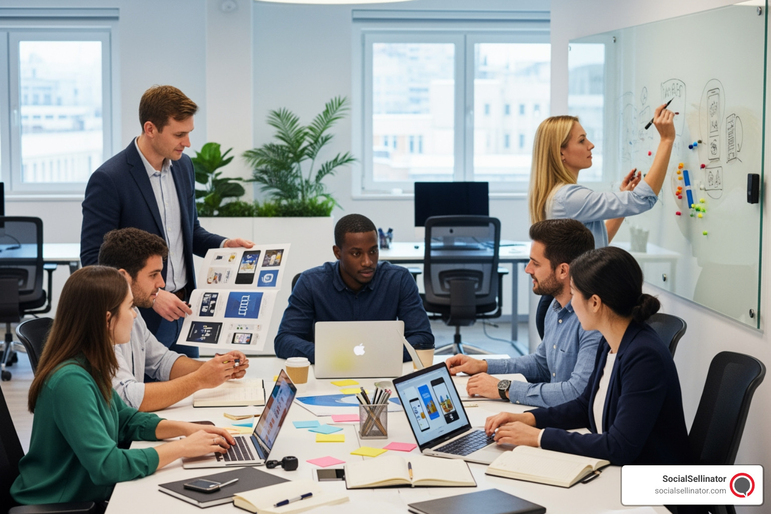 A marketing team collaborating on a campaign - email marketing company philadelphia