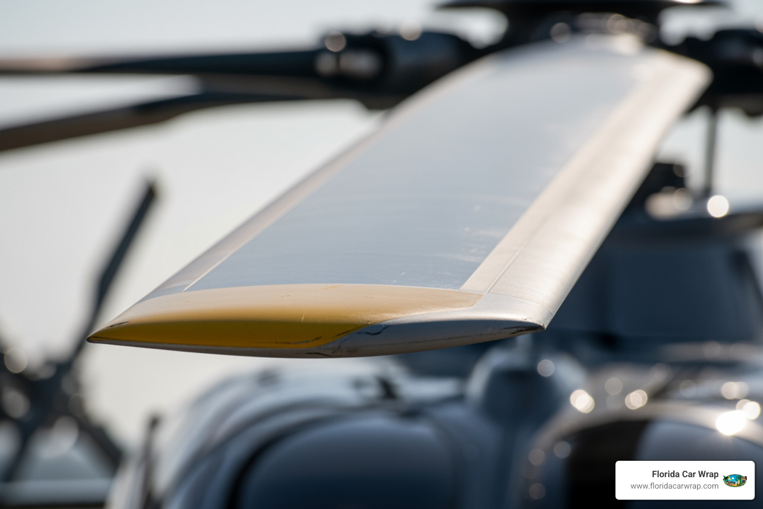 helicopter rotor blade - paint protection film