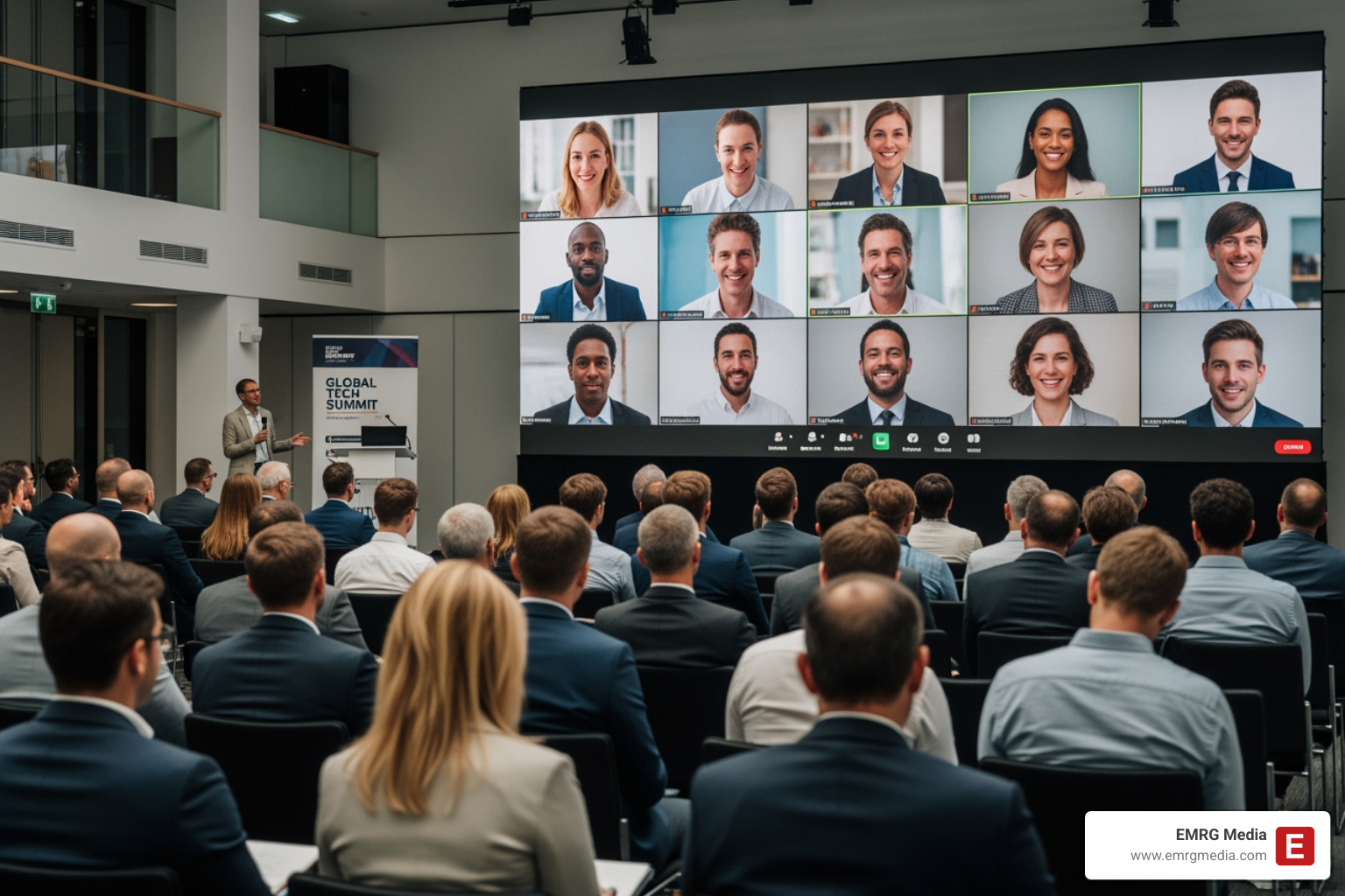 hybrid event with in-person and virtual attendees - event production companies nyc