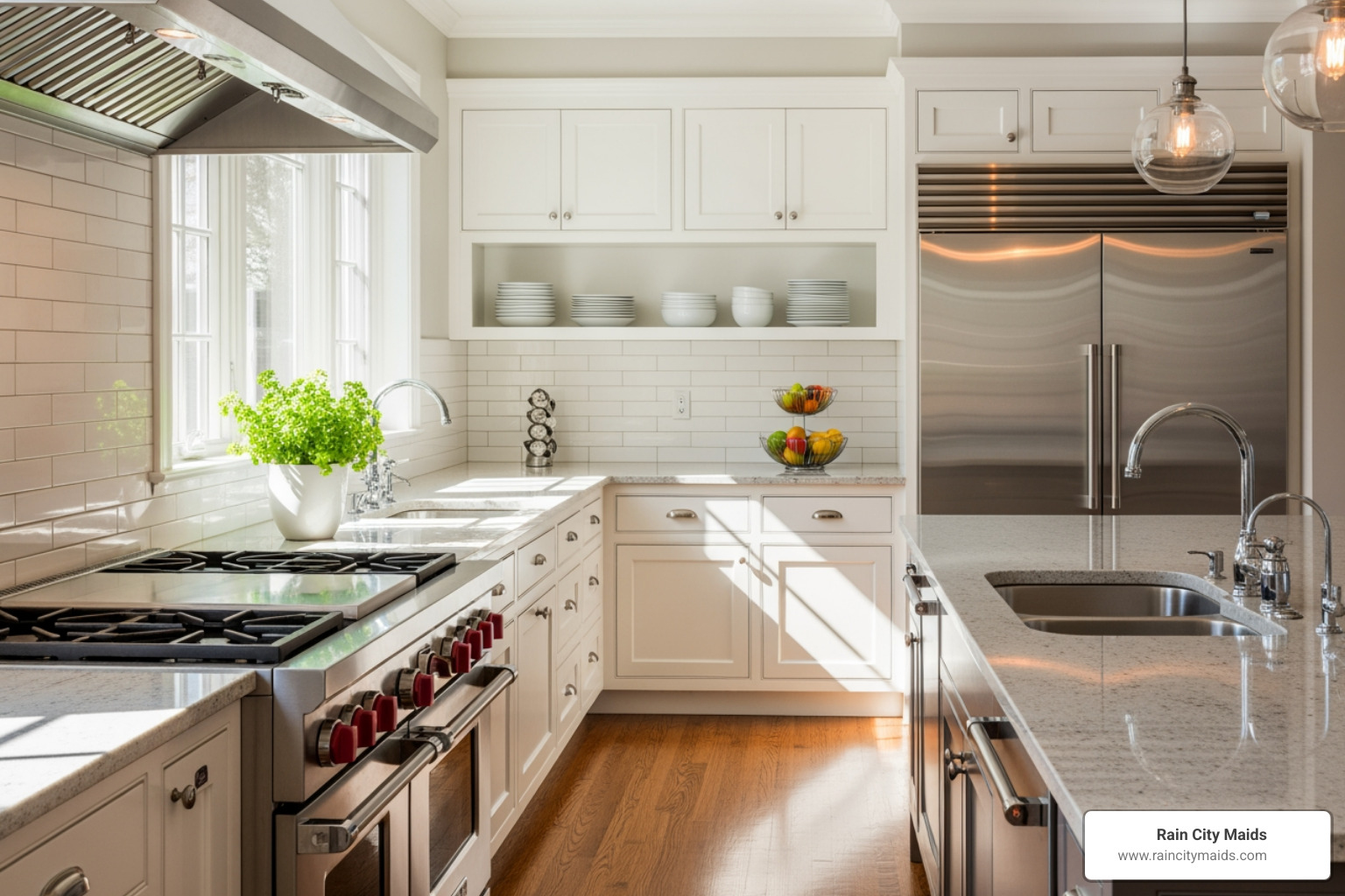 Infographic comparing standard cleaning tasks like vacuuming, dusting surfaces, and wiping counters with deep cleaning tasks like scrubbing grout, degreasing backsplashes, washing baseboards, cleaning inside appliances, and sanitizing hard-to-reach areas - cleaning lady for deep cleaning in bellevue, wa