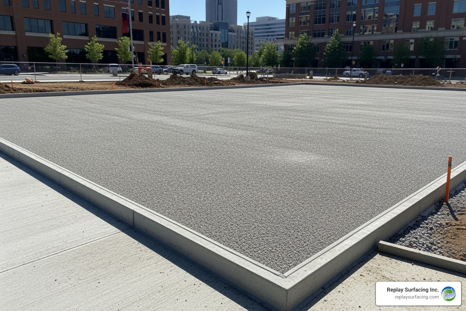 of a prepared sub-base ready for rubber surfacing in Charlotte, NC - rubber crumb surfacing of a prepared sub-base ready for rubber surfacing in Charlotte, NC - rubber crumb surfacing