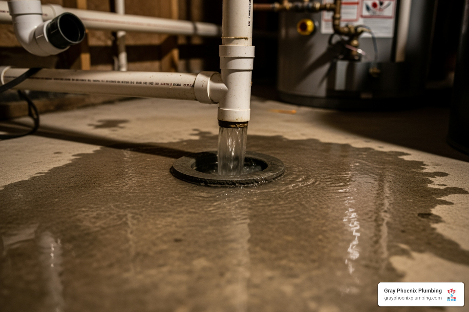 backed-up sewer drain in a basement - denver 24 hour plumber