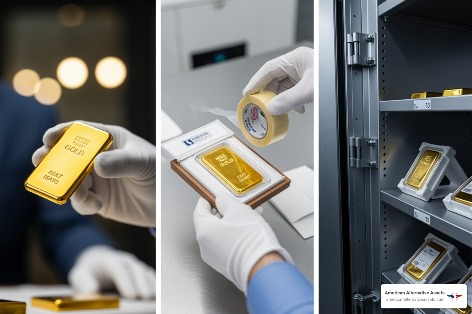 journey of a gold bar from a dealer to a secure depository vault - precious metals IRA custodian