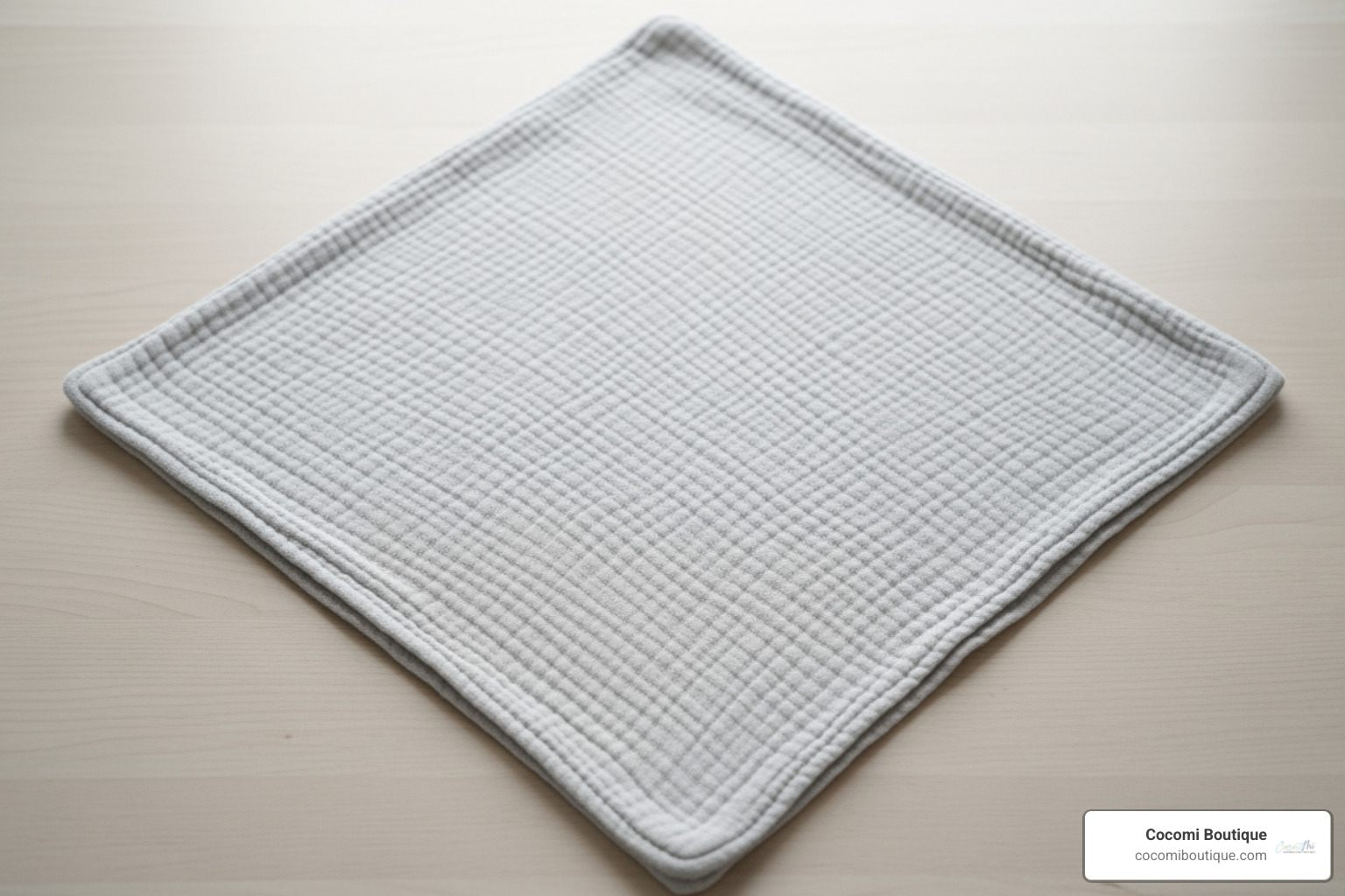 diamond shape muslin setup - swaddle with a muslin