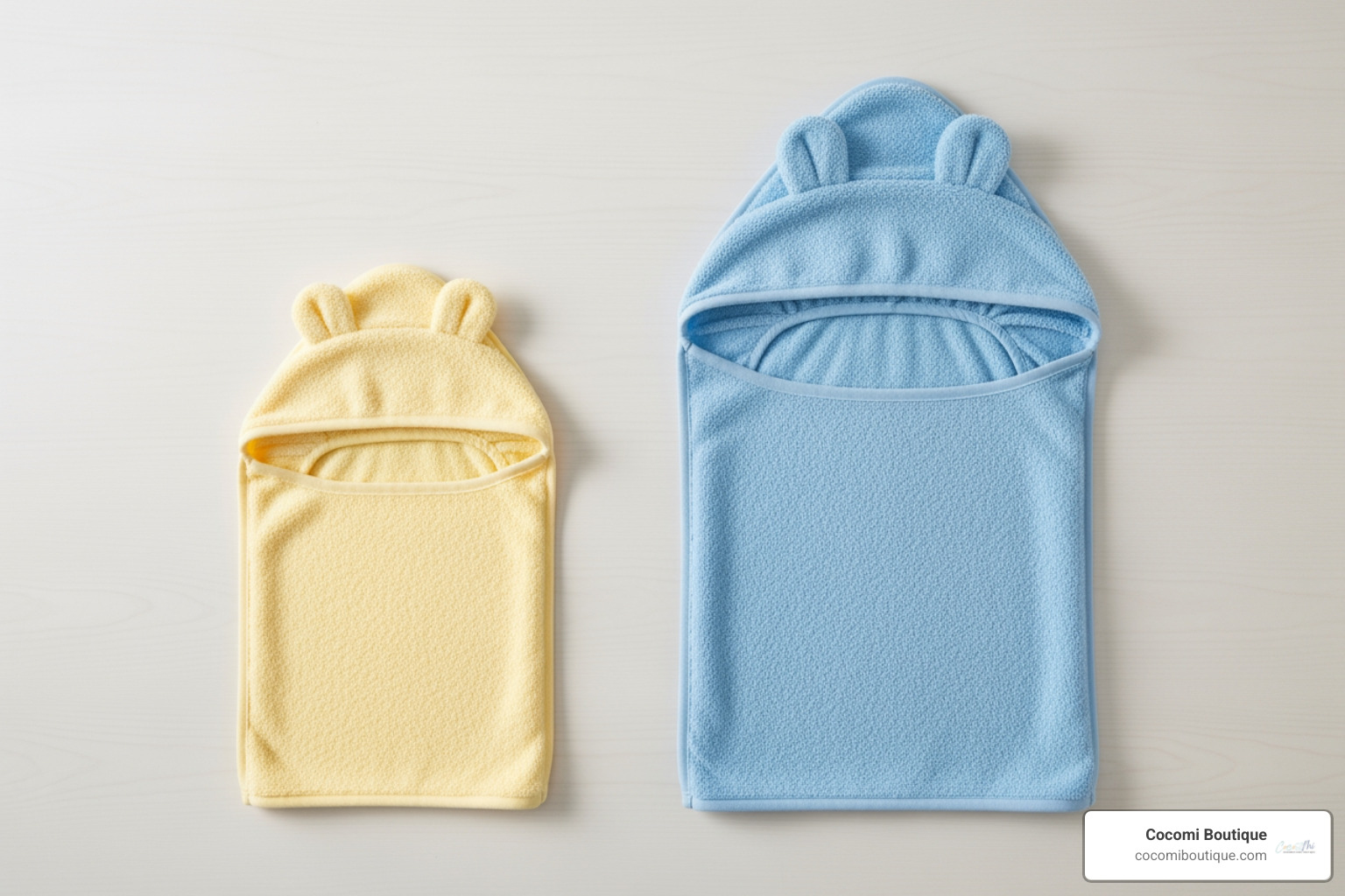 size difference between a newborn and toddler hooded towel - baby hooded towel