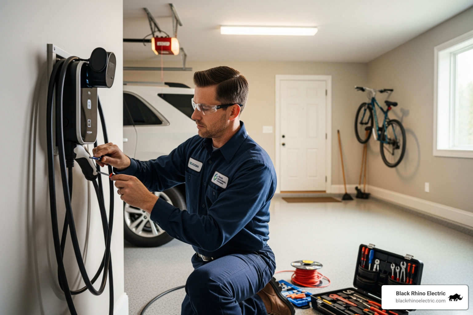 Certified Electrician Installing an EV Charger - EV charger installation Ogden Certified Electrician Installing an EV Charger - EV charger installation Ogden