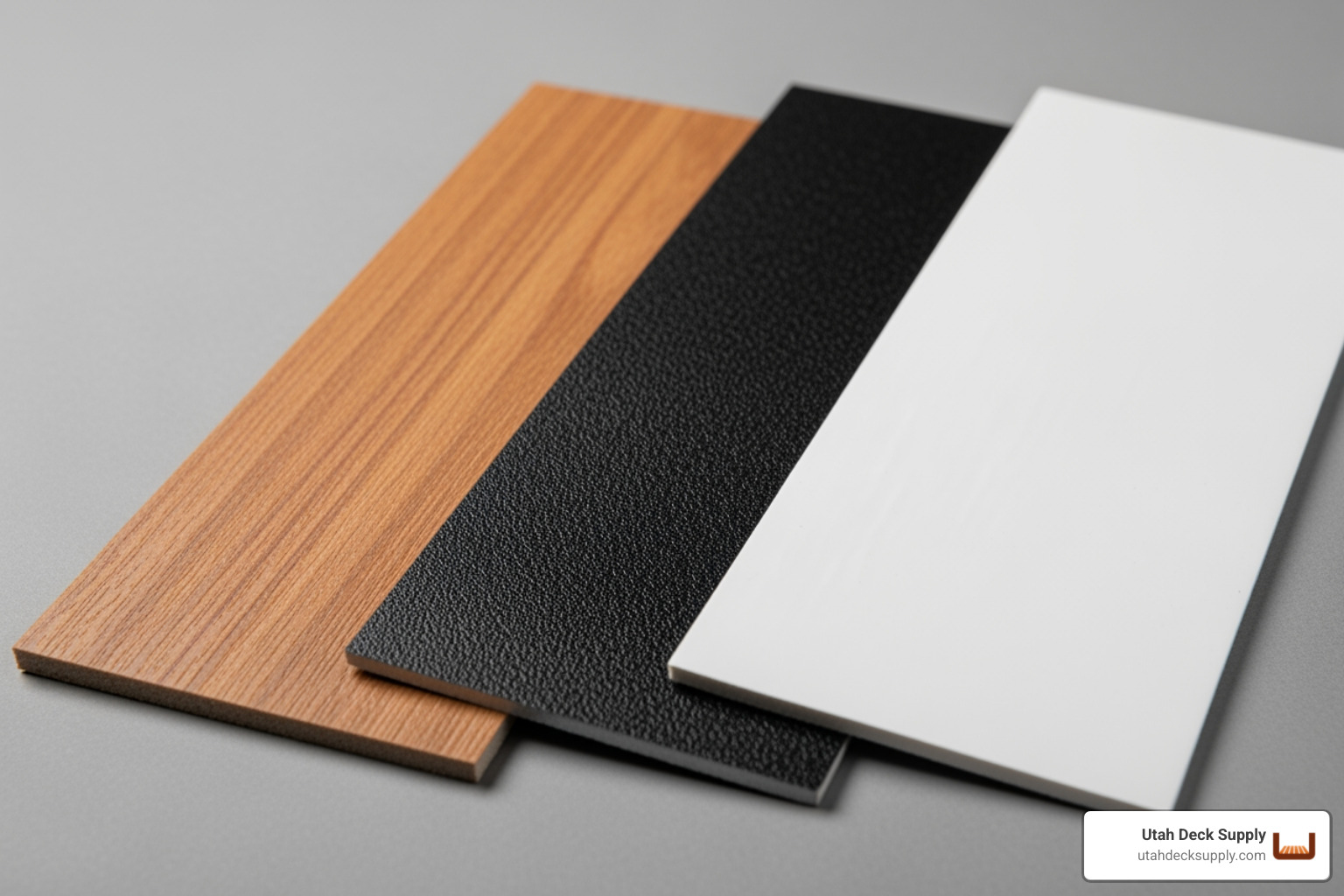 various deck railing material swatches, including composite wood grain, textured black aluminum, and vinyl - deck railing kits various deck railing material swatches, including composite wood grain, textured black aluminum, and vinyl - deck railing kits